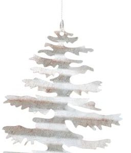 Julepynt, Tin plate tree by House Doctor (D: 17,5 cm., Sølv)