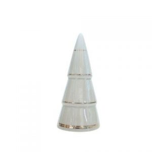 Juletræ keramik - H 13 cm - Grå