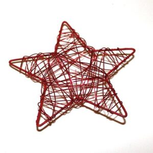 Trådstjerne - Rød 10 cm - 1 stk