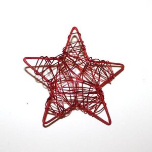 Trådstjerne - Rød 7 cm - 1 stk