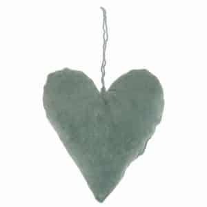Hjerte velour grøn - Ib Laursen