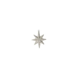Julepynt, Chunky, m. glimmer by House Doctor (H: 9,4 cm. B: 7 cm. L: 1,3 cm., Sølv)