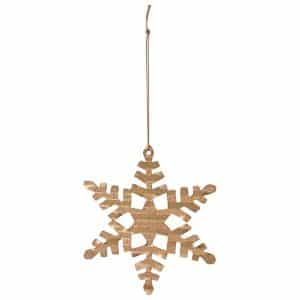 Julepynt, Tin plate snowflake by House Doctor (D: 11,7 cm., Messing)