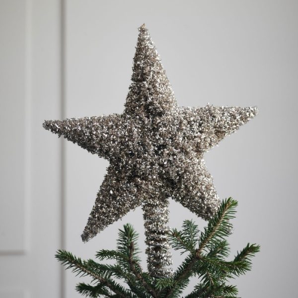 Juletræsstjerne "Joy" guldglitter - House Doctor - D: 26 cm