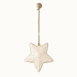 Stjerne m/ guldkant metal ornament - Maileg