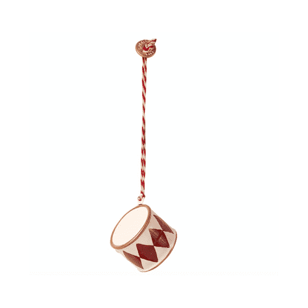Tromme metal ornament rød - Maileg - Lille