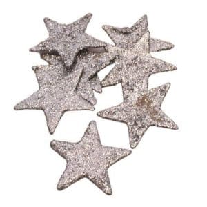 Glimmer stjerner 8 stk - Sølvfarve