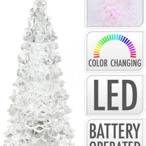 Juletræ akryl LED 12 cm