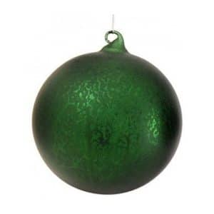 Julekugle i glas Ø15 cm - Grøn