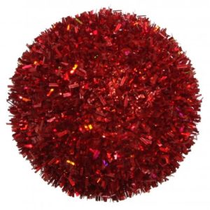 Julekugle med glimmereffekt Ø6 cm - Rød