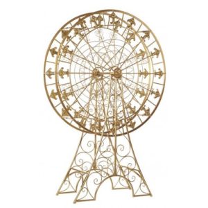 Pariserhjul i metal H220 cm - Antik guld