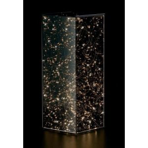 Piedestal i glas med 150 LED lys H50 x Ø20 cm - Klar