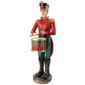 Soldat i polyresin og fiberglas H168 cm - Antik rød/Antik grøn