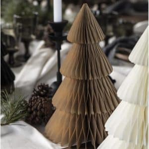 Juletræ foldet papir brun - Ib Laursen H: 34,5