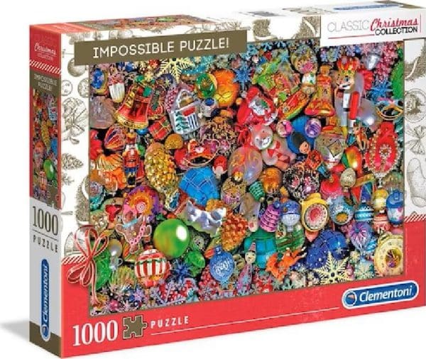 Clementoni Puslespil - Jolly Christmas - Impossible - 1000 Brikker