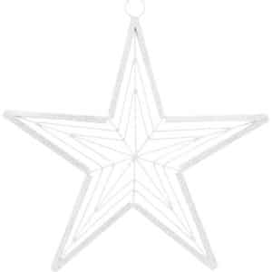 Ornament, Genna by House Doctor (D: 21 cm., Hvid/Sølv)