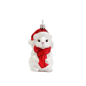 Julekugle Kanin med nissehue