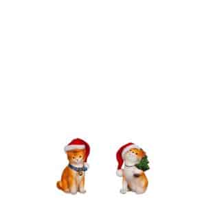 Katte med bløde nissehuer - Kat med juletræ