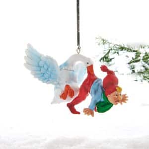 Nisse med gås i fjeder
