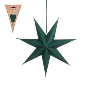 Stjerne i grøn jute diameter 45 cm