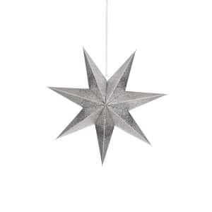 Stjerne sølvfarvet 45 cm i diameter