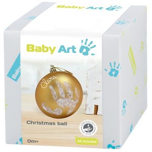 Baby Art Julekugle - Hånd- og Fodaftryk - Guld