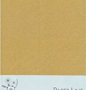Glitter Papir Dobbelt A4 120g, 10stk Pakke Guld - Paper Line