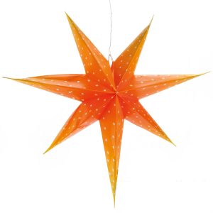 Stjerne orange 80 cm i dia