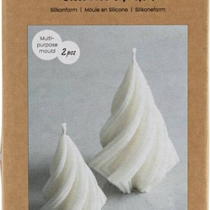 Silikoneform - Juletræer - H 8+11 Cm - ø 5+7 Cm - 50+115 G - 2 Stk.