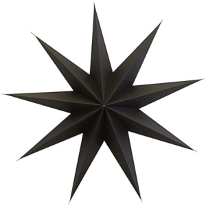 9 Point, Stjerne, brun, 60 cm