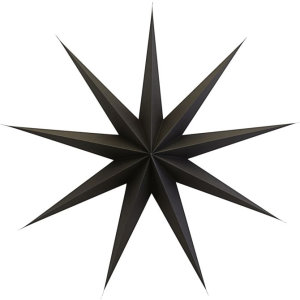 9 Point, Stjerne, brun, 87 cm
