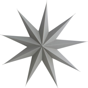 9 Point, Stjerne, grå, 45 cm