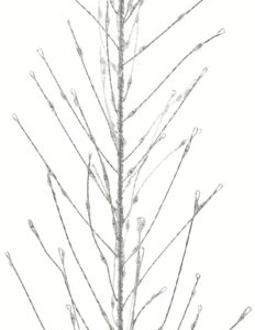Glow, Juletræ i ståltråd, hvid, H12x60 cm