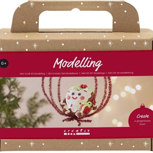 Mini Diy Kit Modellering - Hjerteformet Julefigur - Assorterede Farver - 1pk.