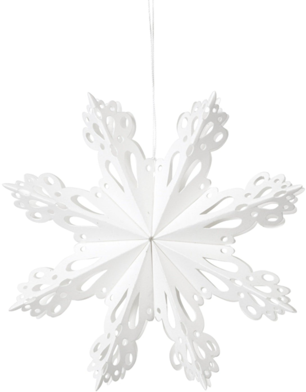 Snowflake, Juledekoration, hvid, 15 cm