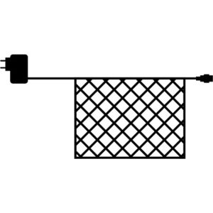 10 stk Sirius Easy-Line udendørs lysnet, 100 varm hvide lys, 1,5x1,5 meter