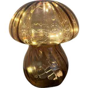 8 stk Veli Line Mushroom bordlampe, ravfarvet