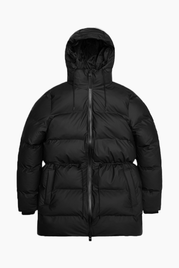 Alta Puffer String W Jacket - Black - Rains - Sort M