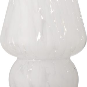 Bloomingville - Halim Vase - Hvid - Glas - H 18,5 Cm