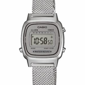 CASIO CLASSIC (3191) - BASIC digitalur i stål med meshlænke