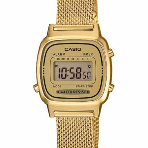 CASIO CLASSIC (3191) - BASIC i guldfarvet stål med meshlænke