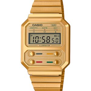 Casio Vintage (3503) i guldfarvet med lænke