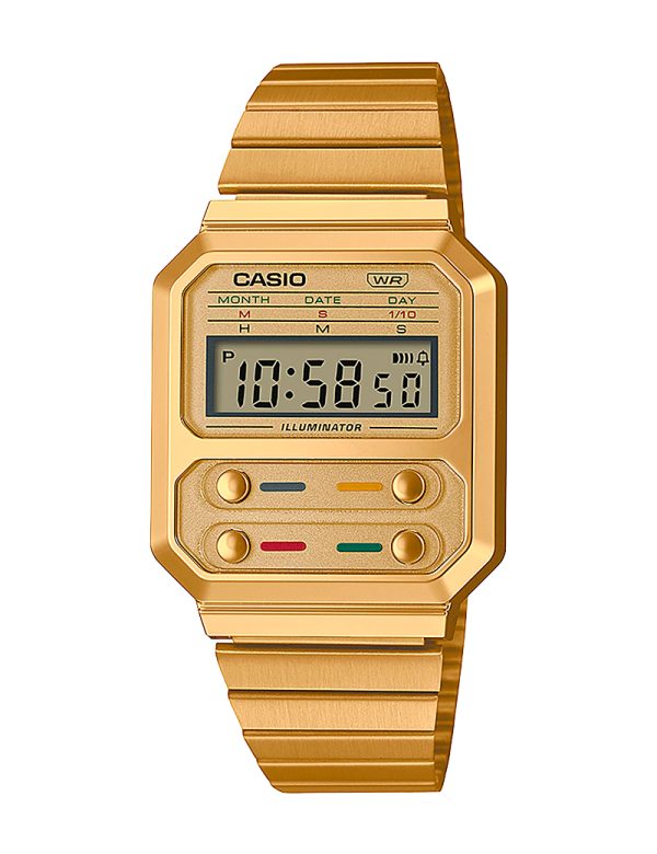 Casio Vintage (3503) i guldfarvet med lænke