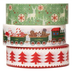 Colorations - Washi Tape Christmas 3 Rolls 5mtr.