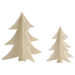 Creativ Company Decorate your 3D Wooden Christmas Trees 2pcs.