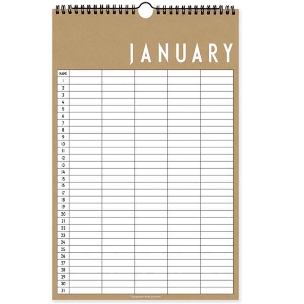 Design Letters Monthly Planner Beige