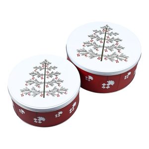 Det Gamle Apotek DGA - Set of 2 - Tinbox w/Christmas trees (47001149)