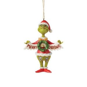 Disney Figur Grinch ornament holder Merry Christmas Banner