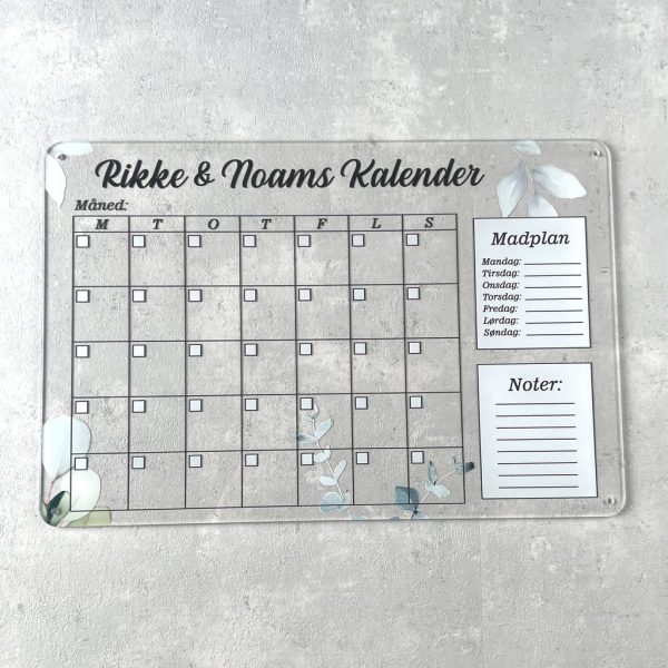 Familiekalender med blomster - måned