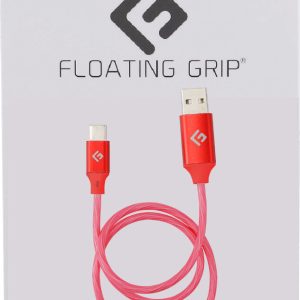 Floating Grip - Led Usb-c Kabel - 0,5 Meter - Rød